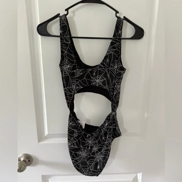 Dolls Kill Spider Web Reflective Cutout Body Suit - Picture 6 of 6